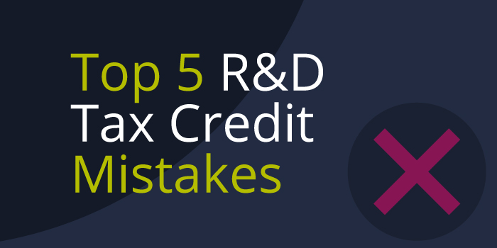 Top 5 R&D Tax Credit Mistakes